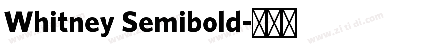 Whitney Semibold字体转换